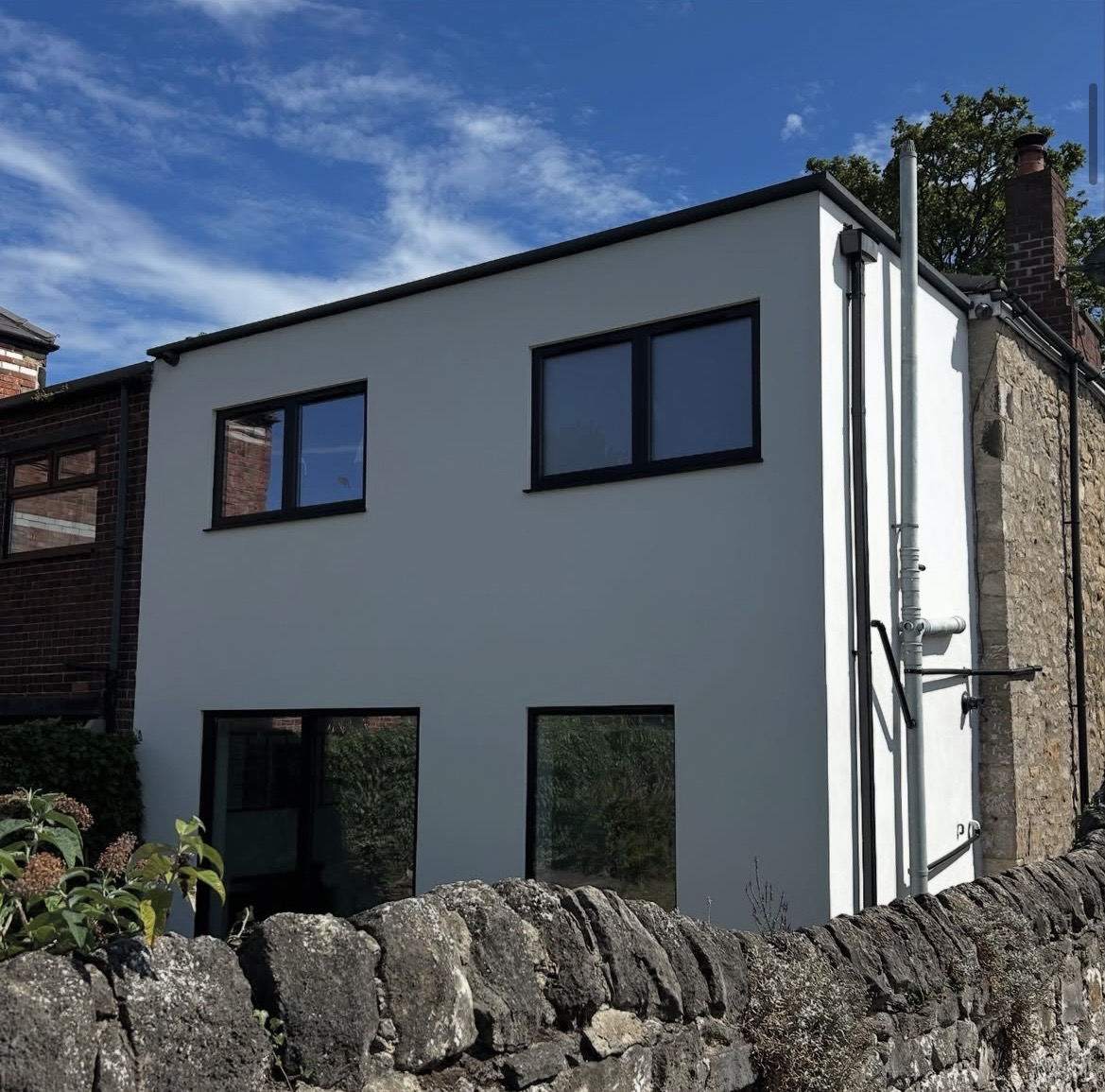 Rear extension, scratch-finish render — AG Plastering & Rendering, Tyne & Wear