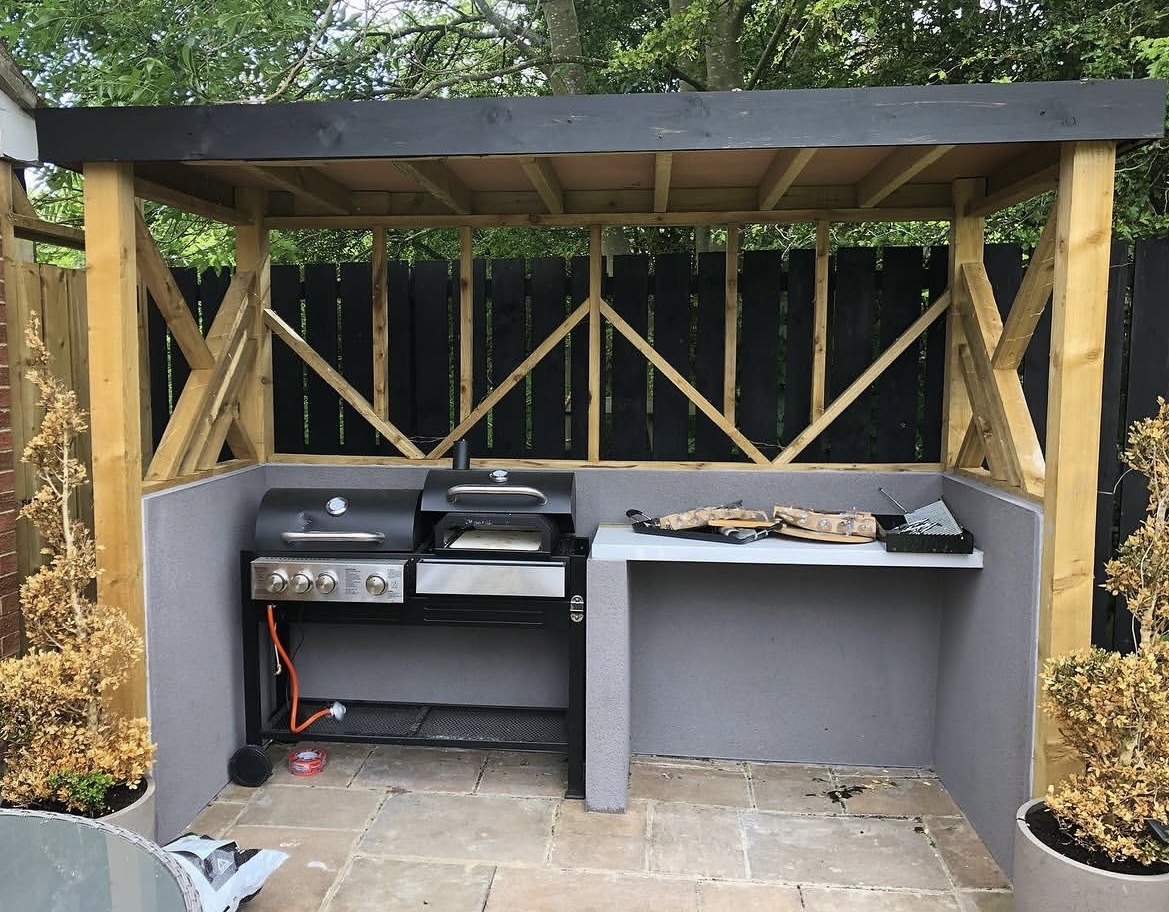 Outdoor kitchen, rendered blockwork — AG Plastering & Rendering, Tyne & Wear